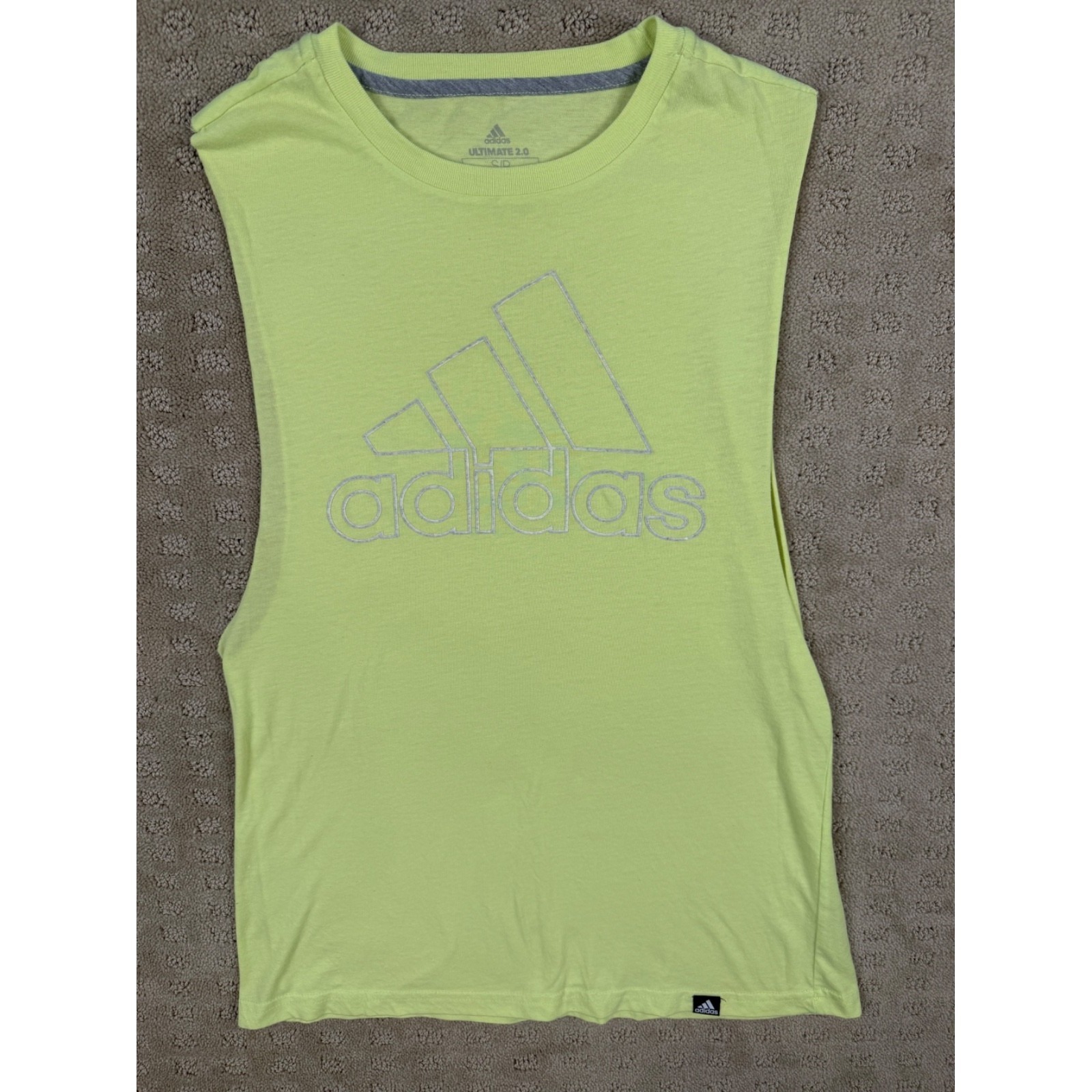 Women's Adidas Sleeveless Tank Top Ultimate 2.0 Size Small Climalite #1371